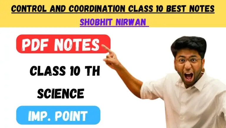 Control And Coordination Class 10 Best Notes Shobhit Nirwan PDF