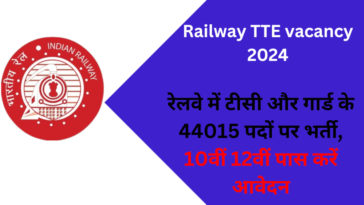 Railway TTE vacancy 2024