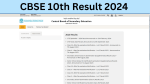 CBSE 10th Result 2024