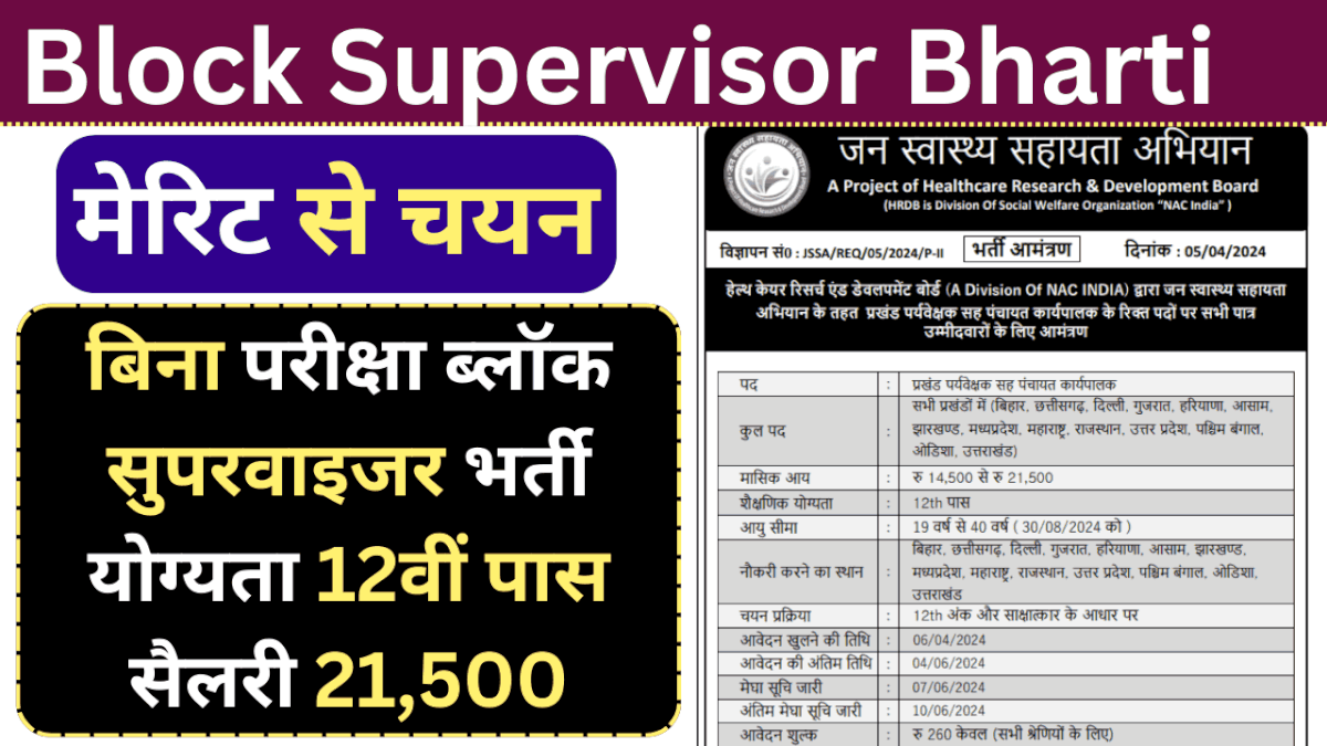 Block Supervisor Bharti