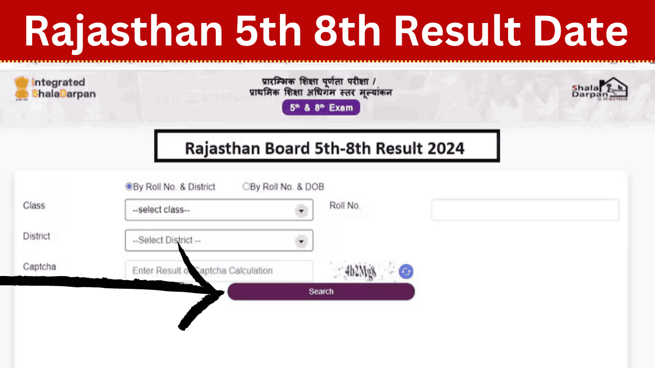 Rajasthan 5th 8th Result 2024